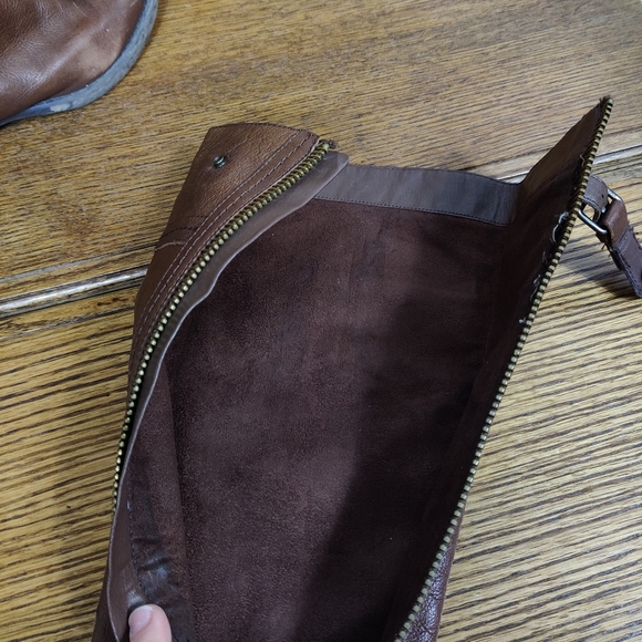 8.5 leather Franco sarto brown knee high boots - Picture 10 of 13